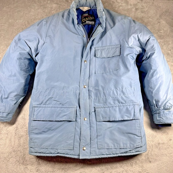 Walls‎ Blizzard-Pruf Insulated Parka Jacket Mens L Blue Vintage Workwear Heavy